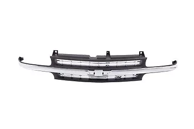 Black Grille W/Chrome Molding Trim For 99-02 Chevy Silverado 1500 00-06 Suburban • $118.66