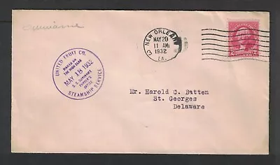 United Fruit Co S S Suriname Purser's Office Ship Cancel 1932 Steamship Service • $19.99