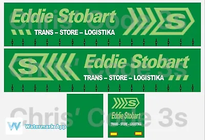 Code 3 Adhesive Vinyl Trailer Decal - Eddie Stobart European - 1/50 1/76 1/148 • £8