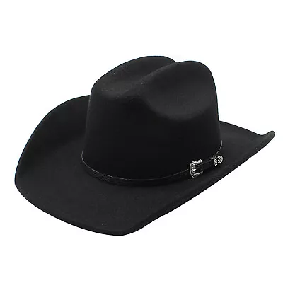 Men Women Fedora Western Cowboy Hat Casual Leather Belt Cowgirl Cap • $13.94