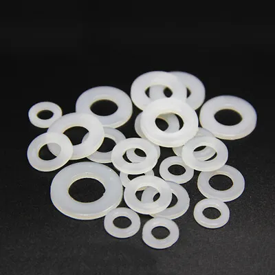 White Plastic Nylon PA66 Flat Washers M2 M2.5 M3 M4 M5 M6 M8 M10 M12 M14 M16 M20 • $6.95