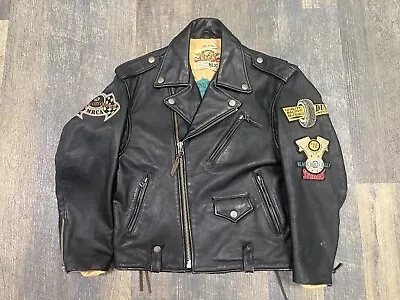 Vintage Avirex Daytona Beach Racing Circuit 75 Years Leather Jacket. • $219