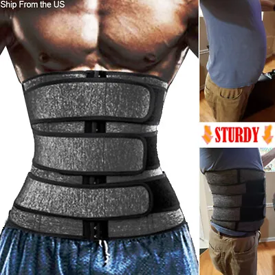 Men's Body Shaper Neoprene Sauna Sweat Workout Waist Trainer Trimmer Belt Corset • $10.79