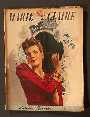 'marie-claire' French Vintage Magazine New Year Issue 6 January 1939 • $11.83