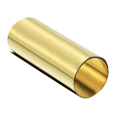 Brass Sheet Roll Metal Foil Plate 0.1-0.2mm Thick 50-200mm Width 1000mm Length • £14.31