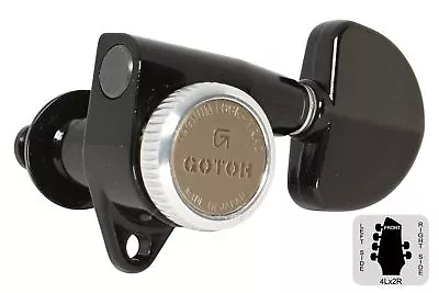 GOTOH SG301-20-MGT Locking Tuning Machines W/ Grover Buttons- 4L X 2R - Black • $67.99