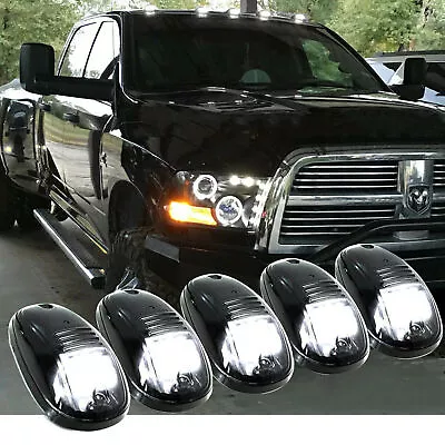 5X Smoke White Cab LED Roof Top Marker Lights Fits 2011-2024 Ram 1500 2500 3500 • $29.99