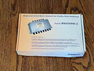 Zinwell Wide-Band 6x8 Multi-Switch For Ka/Ku Dish Antenna MS6X8WB-Z New • $16