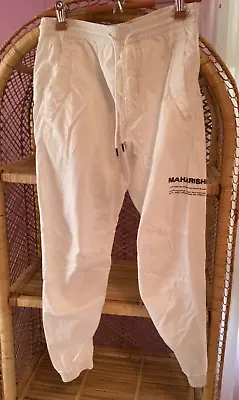 Maharishi Sz Small Pacifist Military Design White Organic Cotton Joggers **euc** • $120