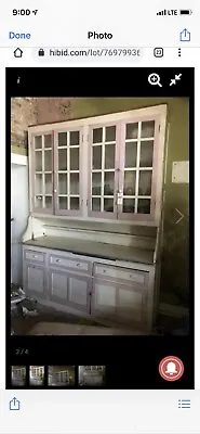 $2653 • Buy Vintage Farmhouse Cupboard Bead Board Back Vintage Kitchen Cupboard