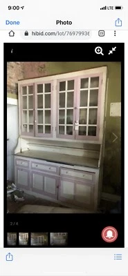 $2653 • Buy Vintage Farmhouse Cupboard Bead Board Back Vintage Kitchen Cupboard