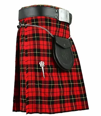 Scottish Mens Royal Steward Kilt 16oz Highland Skirt Dress 8 Yard Tartan Kilts • £31.50