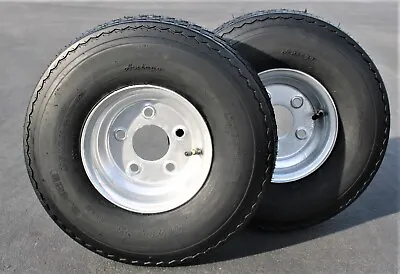 2-Pack Antego Trailer Tire On Rim 570-8 5.70-8 Load C 5 Lug Galvanized Wheel • $119.99