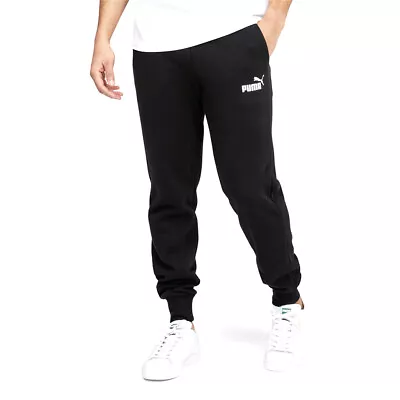Puma Essentials Logo Pants Mens Black Casual Athletic Bottoms 84682001 • $29.99