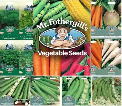 £2.49 • Buy Vegetable And Herb Seeds By Mr Fothergills - 100+ Varieties - FREE UK DELIVERY 