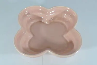 VTG Pacific Pottery Hostess Ware Pink/Salmon #3054 Four Leaf Clover Bowl • $19.99