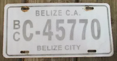 BELIZE CITY BELIZE Expired 2009 Series Plexiglass License Plate - C-45770 • $29.99