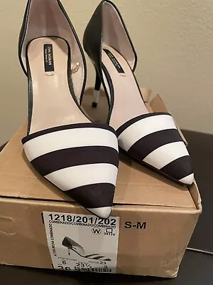 Women’s Zara Black And White Pumps - Size 6 • $27