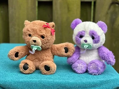 Little Live Pets  Petals Purple Panda Bear And Brown Bear Interactive Toy Lot • $16.99