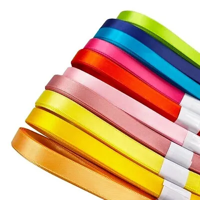 100 Yard SATIN Ribbon 100% Polyester Choose From 15+ Colors 1/4 3/8 5/8 7/8 Inch • $9.50