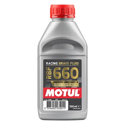 Motul RBF 660 Factory Line Fully Synthetic DOT 4 Racing Brake Fluid 500mL 101667 • $26.45