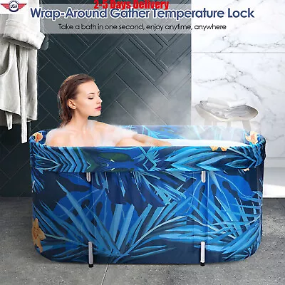 $68.79 • Buy Adult Bathtub Portable Shower Household Large Folding Water Spa Bath Tub US