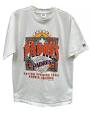 Vintage 1994 San Diego Padres Peoria Arizona Spring Training Logo 7 TShirt - LRG • $100