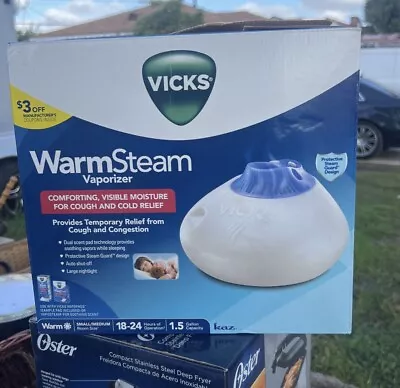 Vicks Warm Steam Vaporizer 1.5 Gallon Model V150SGNLV1 W/Sample Pad NIB • $13.99