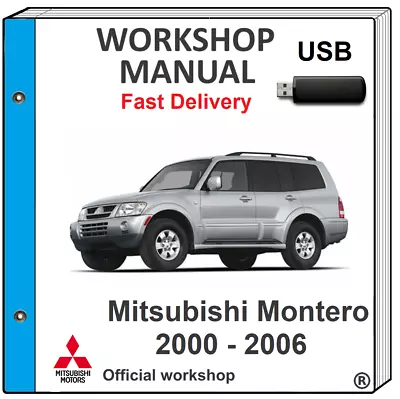 Mistubishi Montero 2000 2001 2002 2003 2004 Service Repair Workshop Manual Usb • $13.99