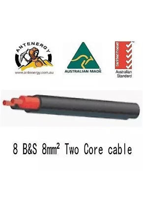 ANTPAK BATTERY CABLE 8 B&S 8mm2 TWIN SHEATH CABLE CARAVAN DC-DC 2M 6M 10M 12M • $33