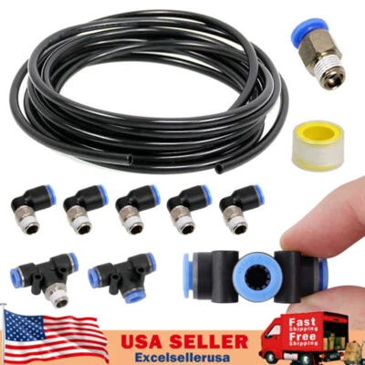 $18.66 • Buy Black Vacuum Fitting Kit Turbo Wastegate & Solenoid For Turbo Vehicles Push Lock