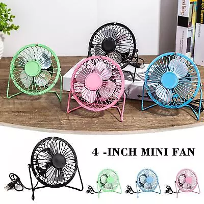 $3.94 • Buy Mini USB Desk Fan Quiet Personal Cooler Portable Table Fan Metal