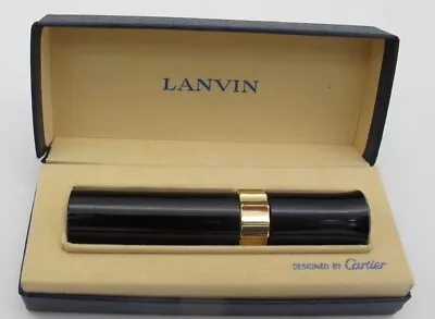 Vtg Lanvin Designed By Cartier Perfume Purse Spray Black Gold • $14.99