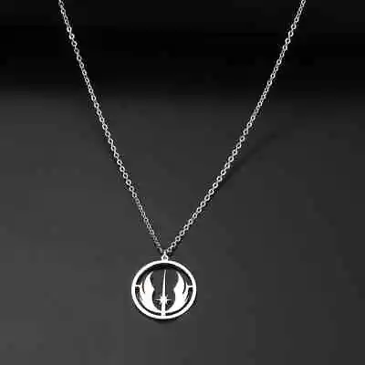 Star Wars Jedi Order Stainless Steel Necklaces Logo Pendant Chain Sliver • $8.99