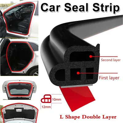 5M/16FT Double Layer Seal Strip Car Door Trunk Weather Strip Edge Moulding-Parts • $11.75