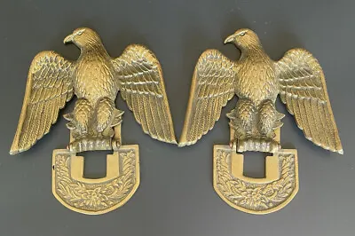 Vintage WWII Era Pair Of Brass Eagle Folding Book Ends Marked Korea • $22