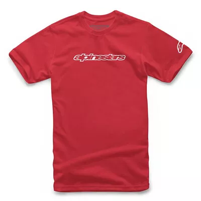 £23.99 • Buy Alpinestars Astars Casual Wordmark Short Sleeve Tee T-Shirt - Red & White