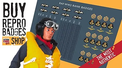 Action Man RAF Rank Fabric Badges • £8.49