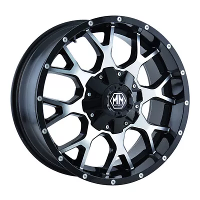 MAYHEM 8015 Warrior 20X9 8X165.1 Offset 18 Black W/Machined Face (Quantity Of 1) • $288.99