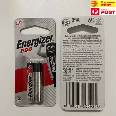 2pcs Energizer AAAA E96 LR8D425 1.5V MX2500 MN2500 Alkaline Battery 2 Batteries • $5.90