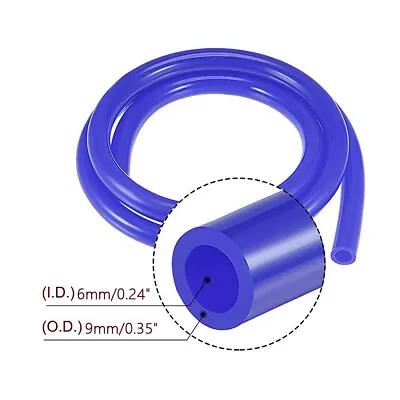 $11.39 • Buy 10FT 6MM 1/4  Vacuum Air Silicone Hose Line Tube 3mm Thickness Blue Universal 