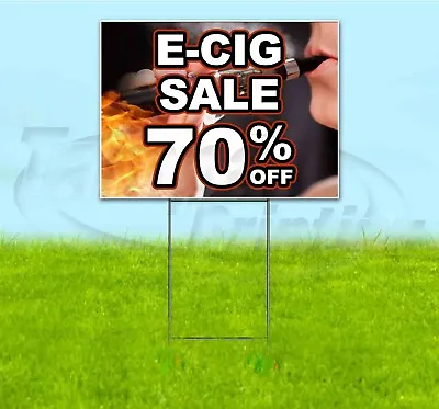 E-CIG SALE 70% OFF 18x24 Yard Sign WITH STAKE Corrugated Bandit USA VAPE DEALS • $25.64