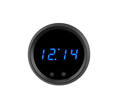 2 1/16  Universal Automotive Digital Clock Blue LED Gauge With Black Bezel  • $54.75
