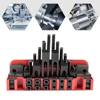58Pcs T-Slot Clamping Kit M12 Hardened Combined Press Plate For Milling Machine  • $59
