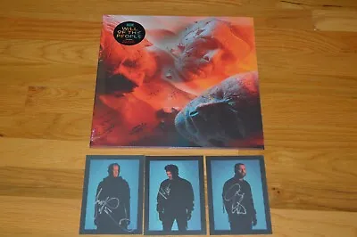 MUSE  Will Of The People  Matt /Chris /Dominic Autographed Postcards W/Vinyl LP • $149.94