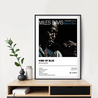 Kind Of Blue- Miles Davis Album Poster 20x30  24x36  Custom Music Canvas Poster • $7.59