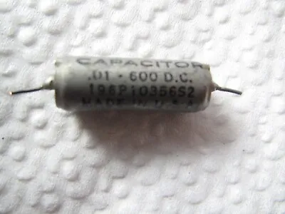 PAIR VITAMIN Q  0.01 Uf 600V  196P  PAPER IN OIL CAPACITOR • $9.74