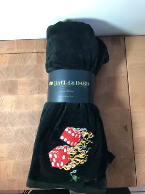 Michael Godard Limited Edition Beach Bath Towel Flaming Dice 35  X 72  Vegas Yo • $39.95