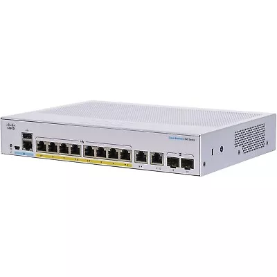 Cisco 350 8-Port Gigabit Ethernet Managed Switch Silver (CBS3508PE2GNA) • $363.73