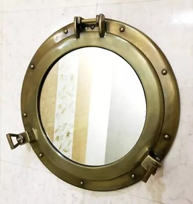 Vintage Style 17  Porthole Round Coastal Wall Hanging Mirror Porthole Home Décor • $70.21